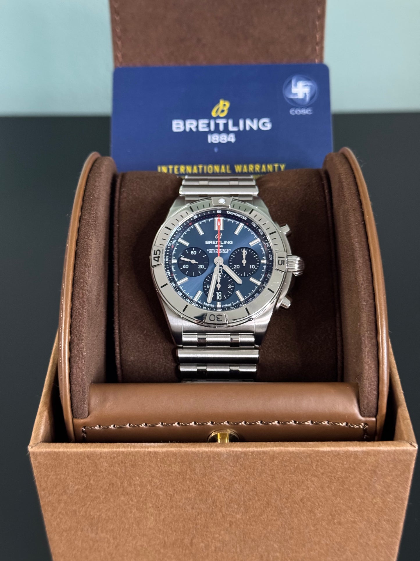 Breitling Chronomat B01 42 Blau / 2021 / Full Set