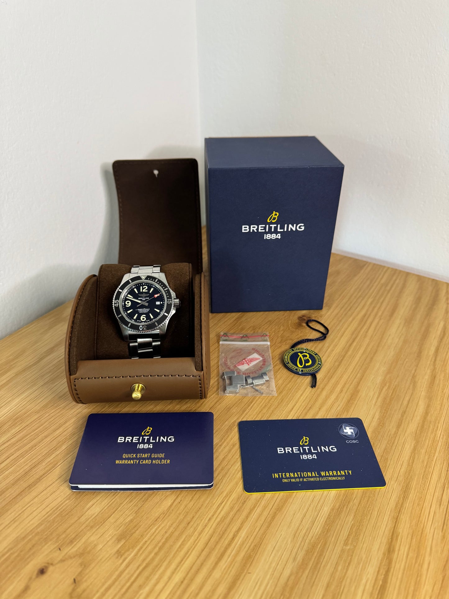 Breitling Superocean Automatic 44 Schwarz / 2021 / Full Set