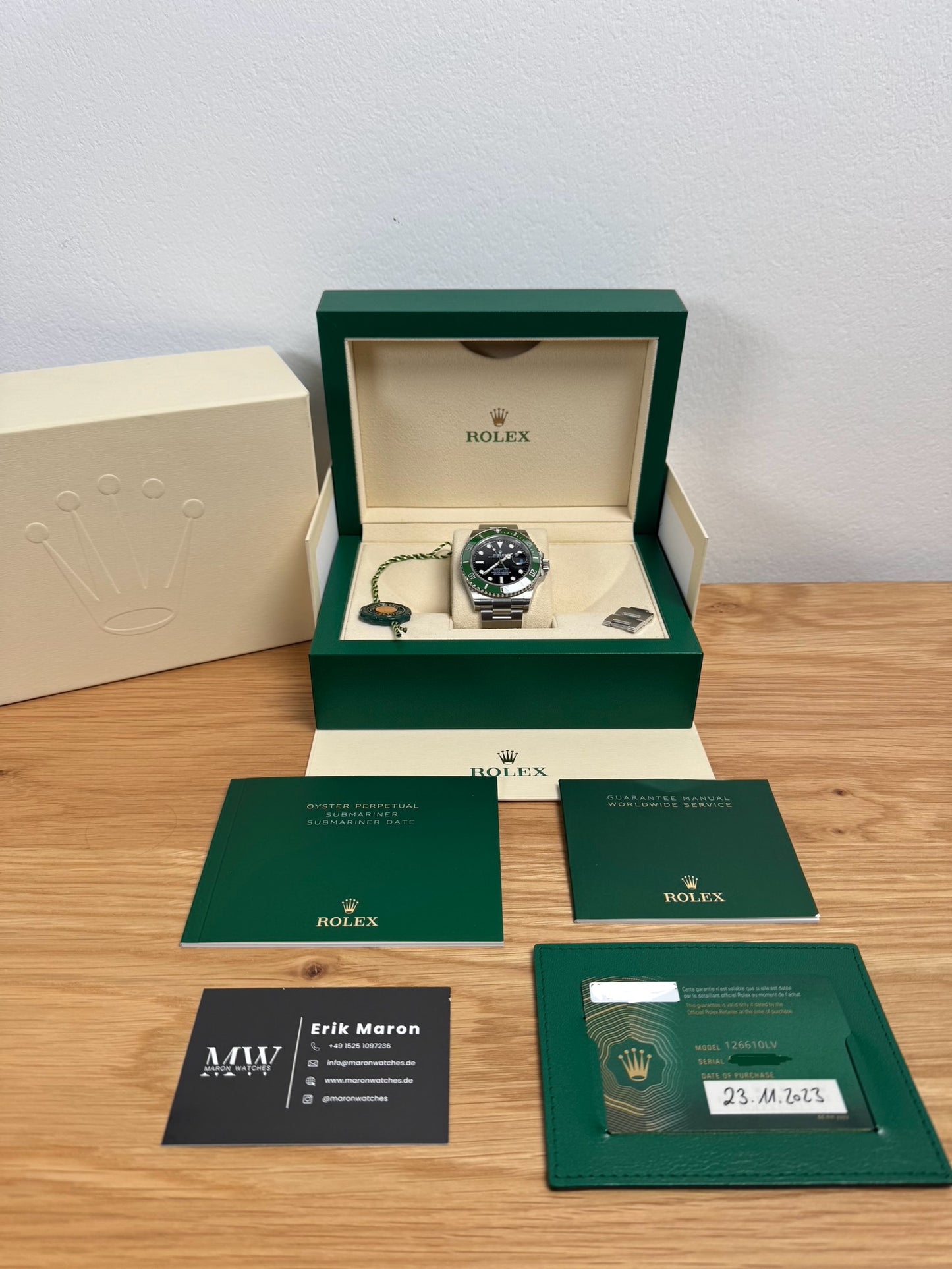 Rolex Submariner 126610LV "Starbucks" MK2 / 2023 / Full Set / Ungetragen