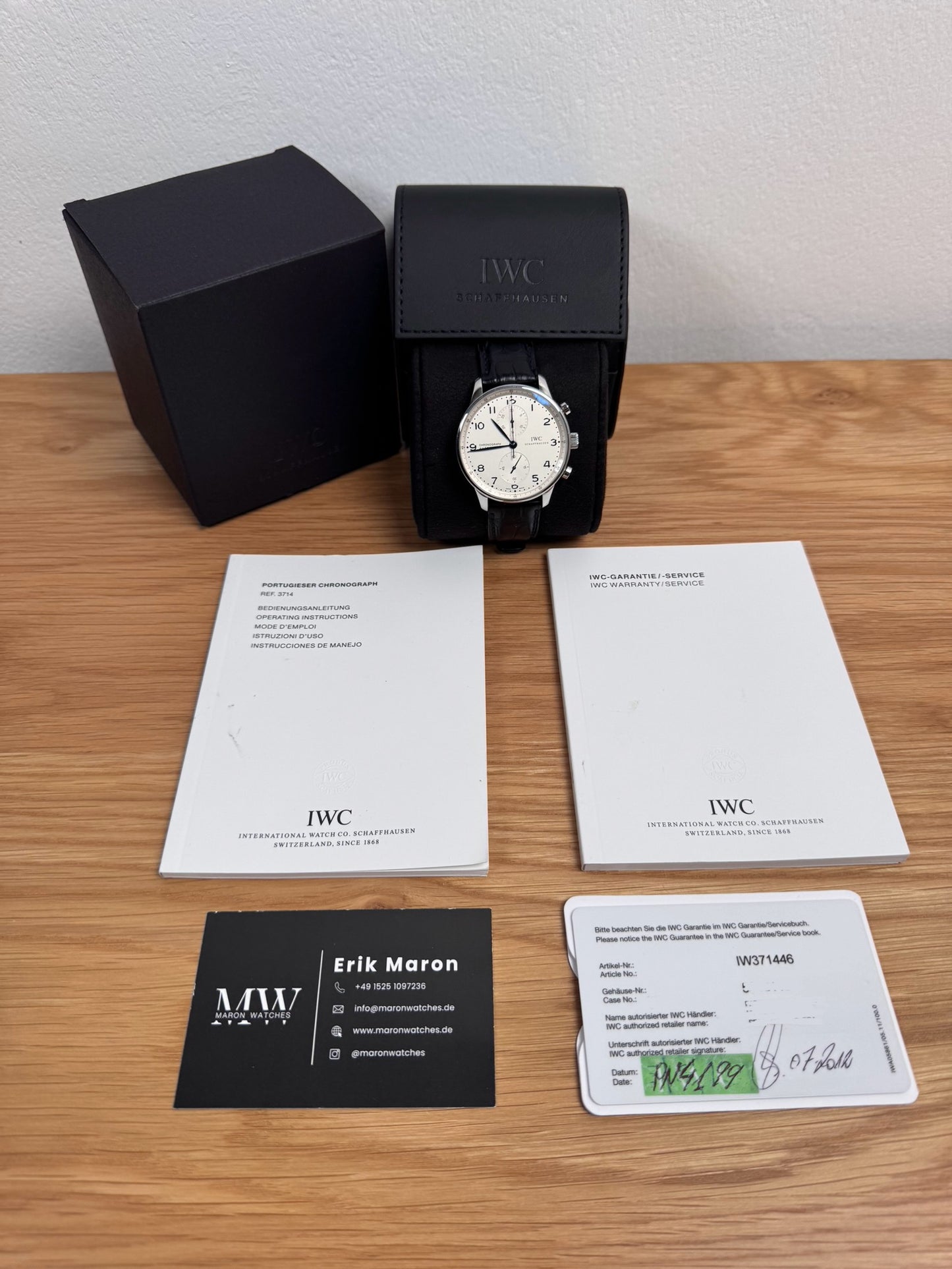 IWC Portugieser Chronograph IW371446 / 2012 / Full Set / Top Zustand