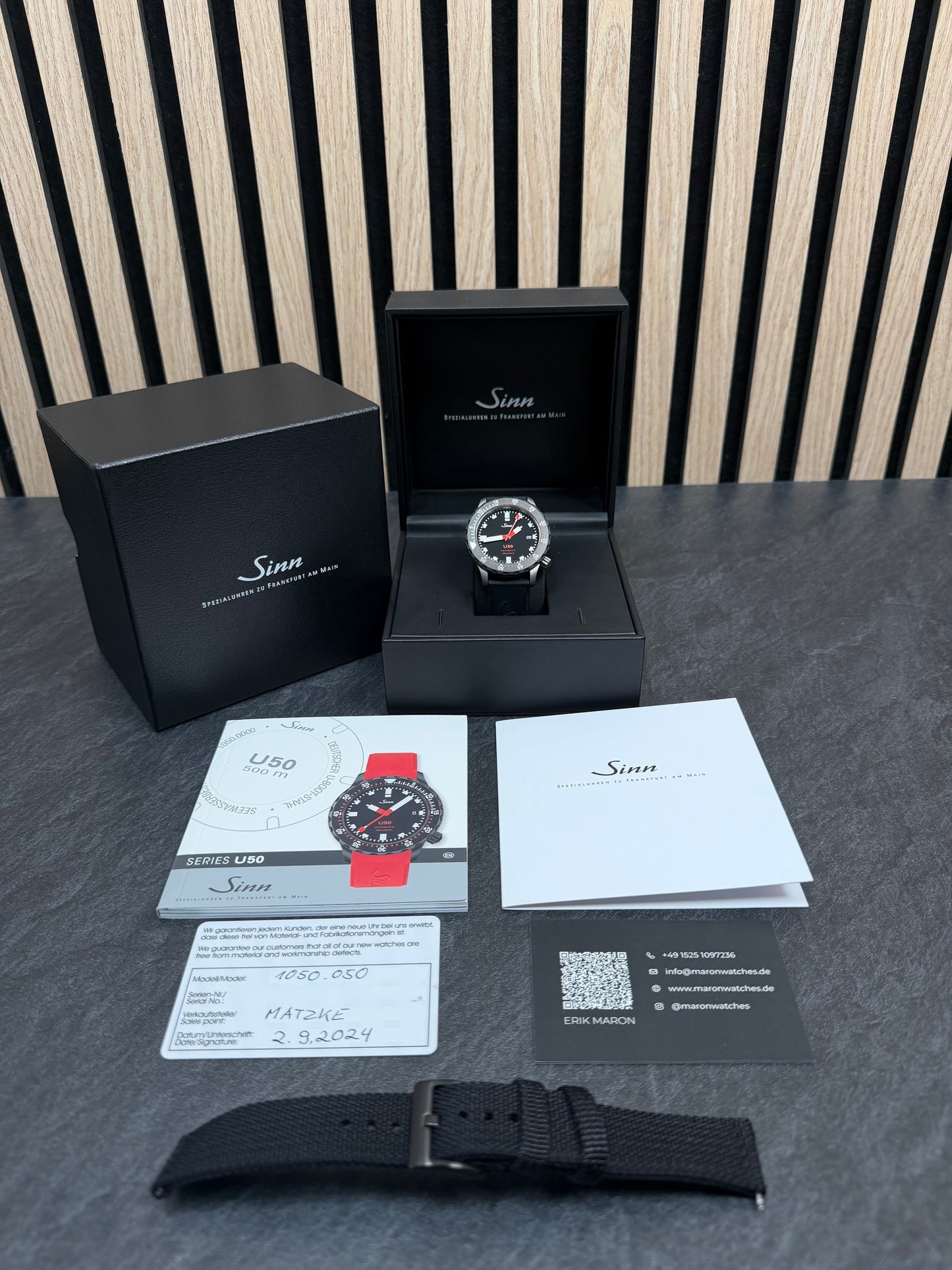 Sinn U50 SDR Tegiment / 2024 / Full Set / Neuwertig