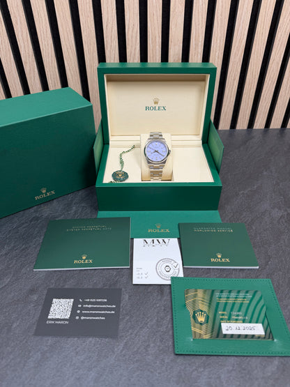 Rolex Oyster Perpetual 41 Lavender 134300 / 2025 / Full Set / Sehr gut