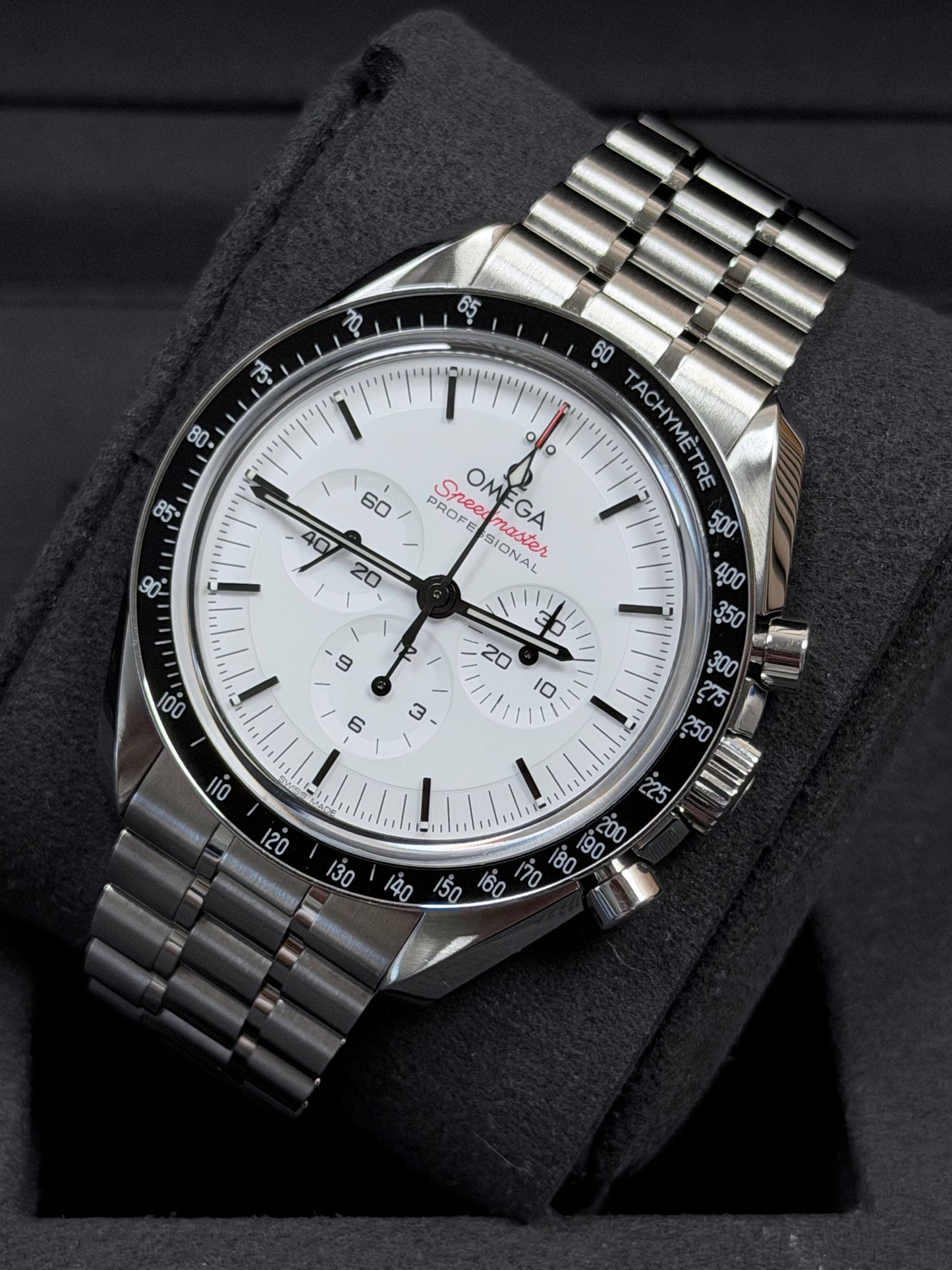 Omega Speedmaster Moonwatch Weiß / 2024 / Full Set / Neuwertig