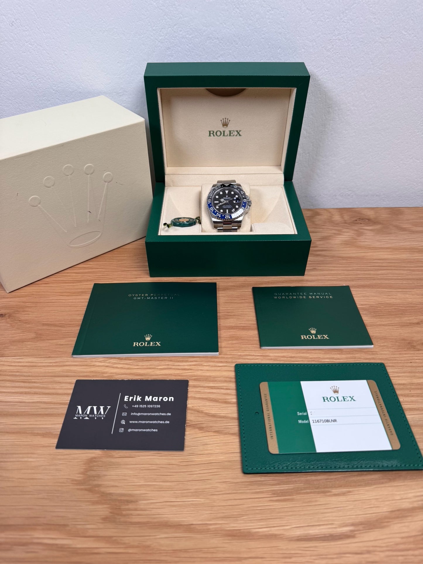 Rolex GMT Master 2 "Batman" 116710BLNR / 2017 / Full Set / Neuwertig