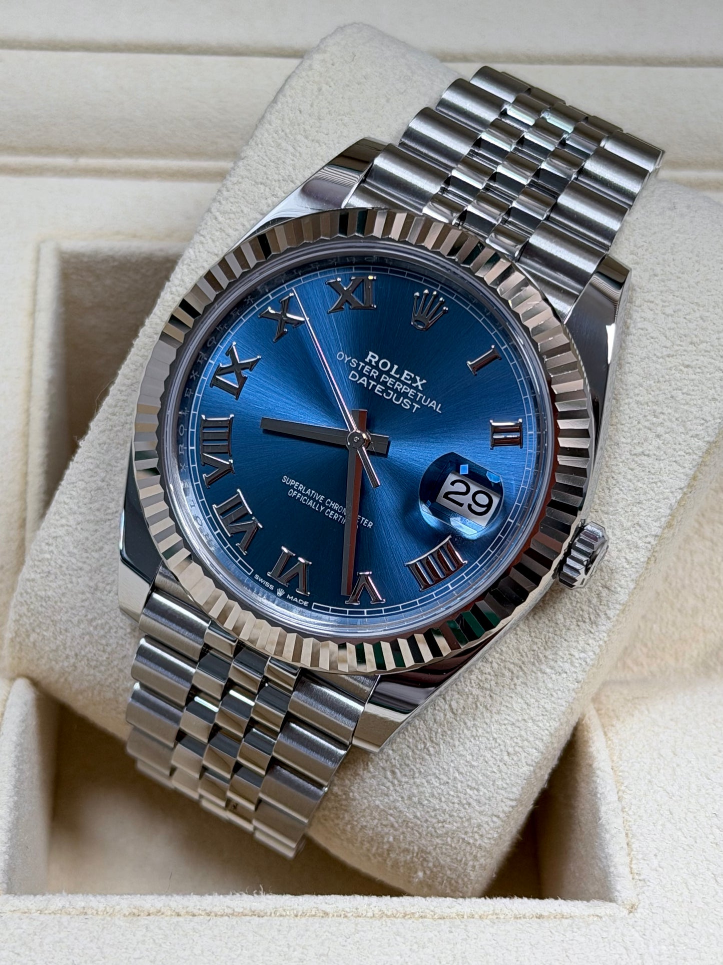 Rolex Datejust 41 126334 Azzurro-Blau / 2022 / Full Set / Neuwertig