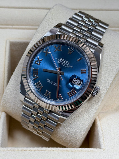 Rolex Datejust 41 126334 Azzurro-Blau / 2022 / Full Set / Neuwertig