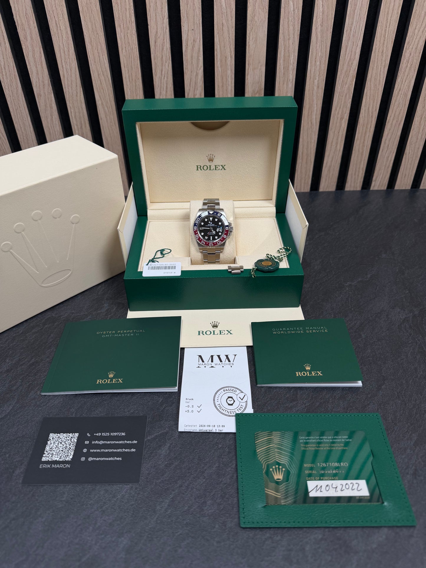 Rolex GMT Master 2 "Pepsi" 126710BLRO / 2022 / Full Set / Top Zustand