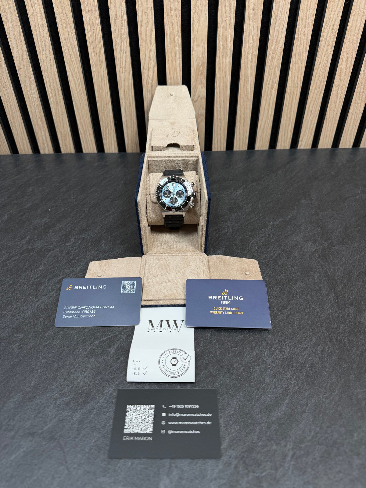 Breitling Super Chronomat B01 44 Ice Blue / 2025 / Full Set / Neuwertig