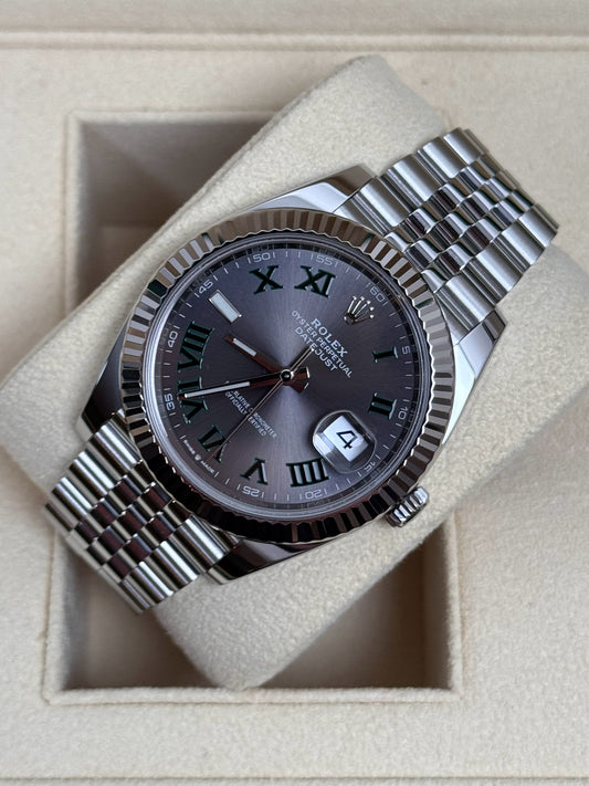 Rolex Datejust 41 126334 Wimbledon / 2019 / Full Set / Neuwertig