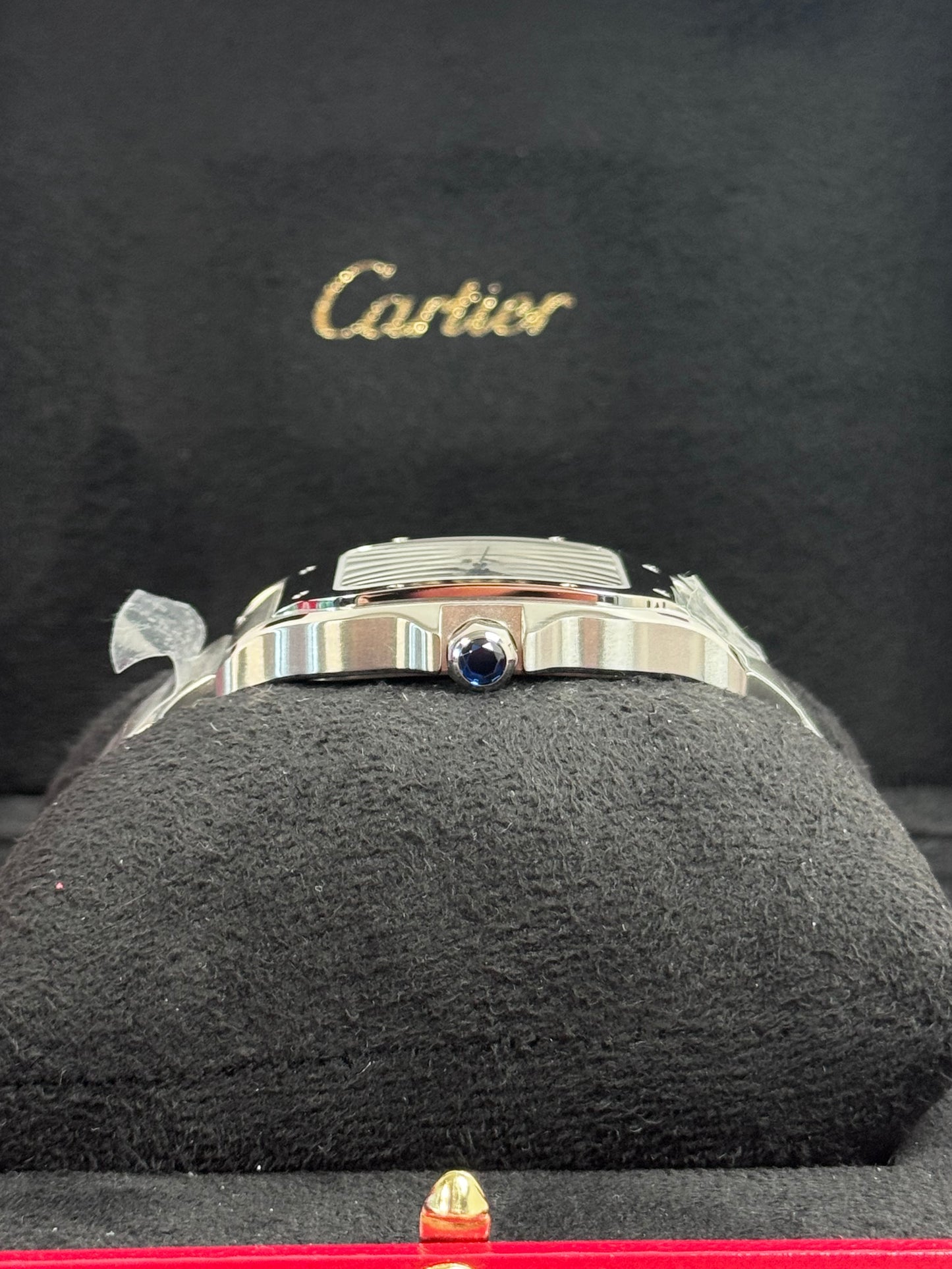 Cartier Santos Large Weiß WSSA0018 / 2025 / Full Set / Ungetragen