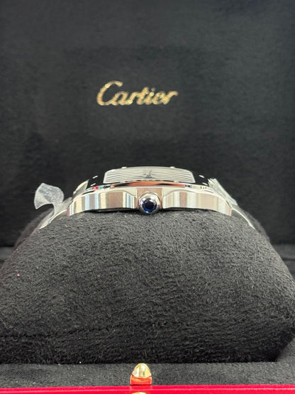 Cartier Santos Large Weiß WSSA0018 / 2025 / Full Set / Ungetragen