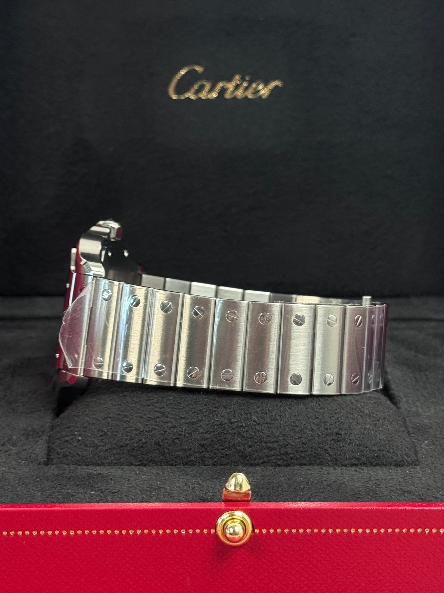 Cartier Santos Large Weiß WSSA0018 / 2025 / Full Set / Ungetragen