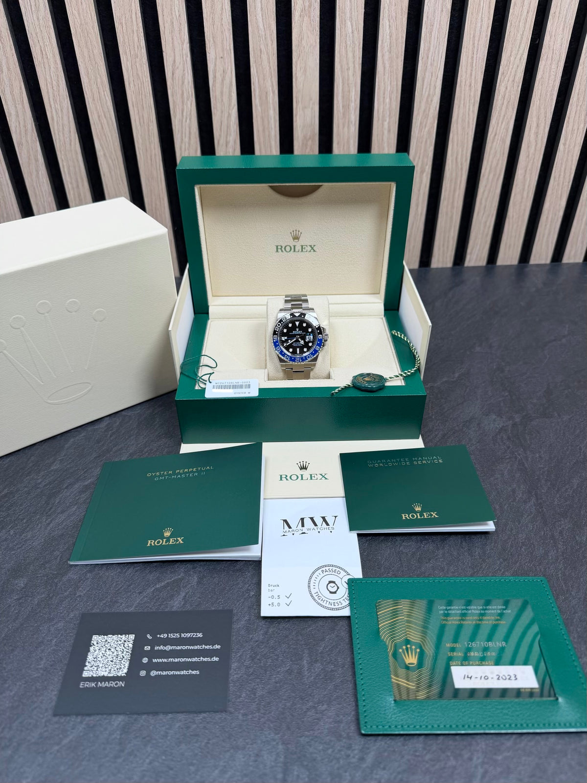 Rolex GMT Master 2 "Batman" 126710BLNR / 2023 / Full Set / Top Zustand