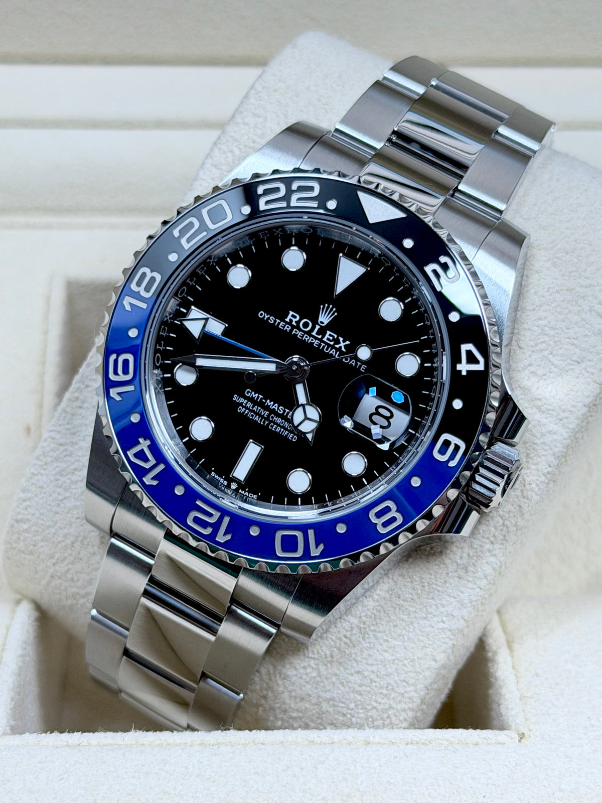 Rolex GMT Master 2 "Batman" 126710BLNR / 2023 / Full Set / Top Zustand