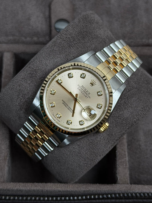 Rolex Datejust 36 Bicolor 16233 Diamant-Zifferblatt / 2004 / Full Set / NOS&Verlebt