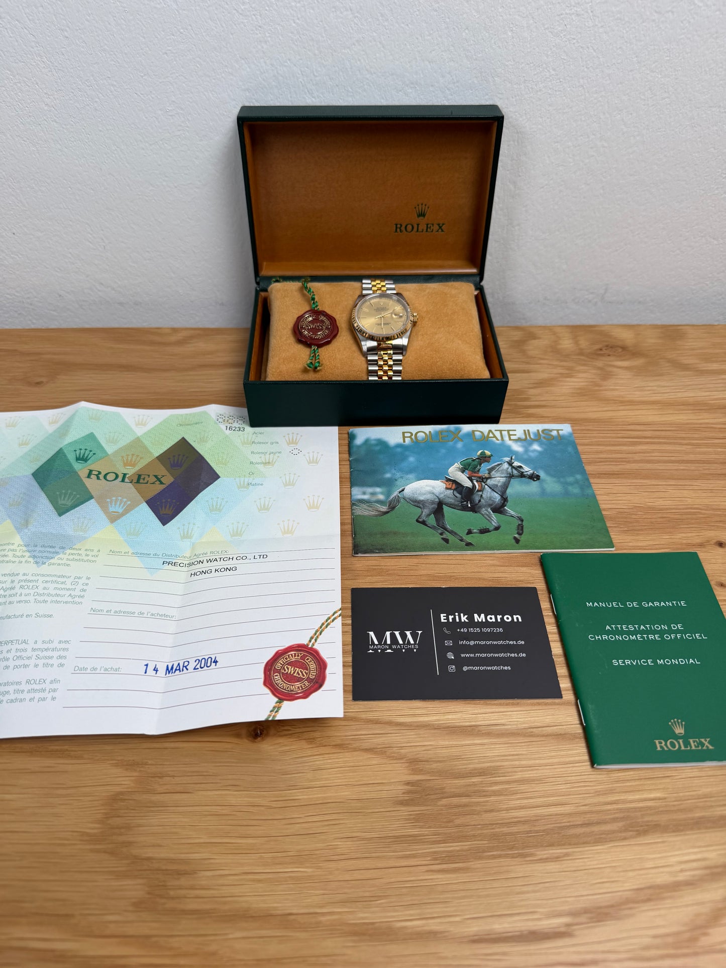 Rolex Datejust 36 Bicolor 16233 / 2004 / Full Set / Verklebt & NOS