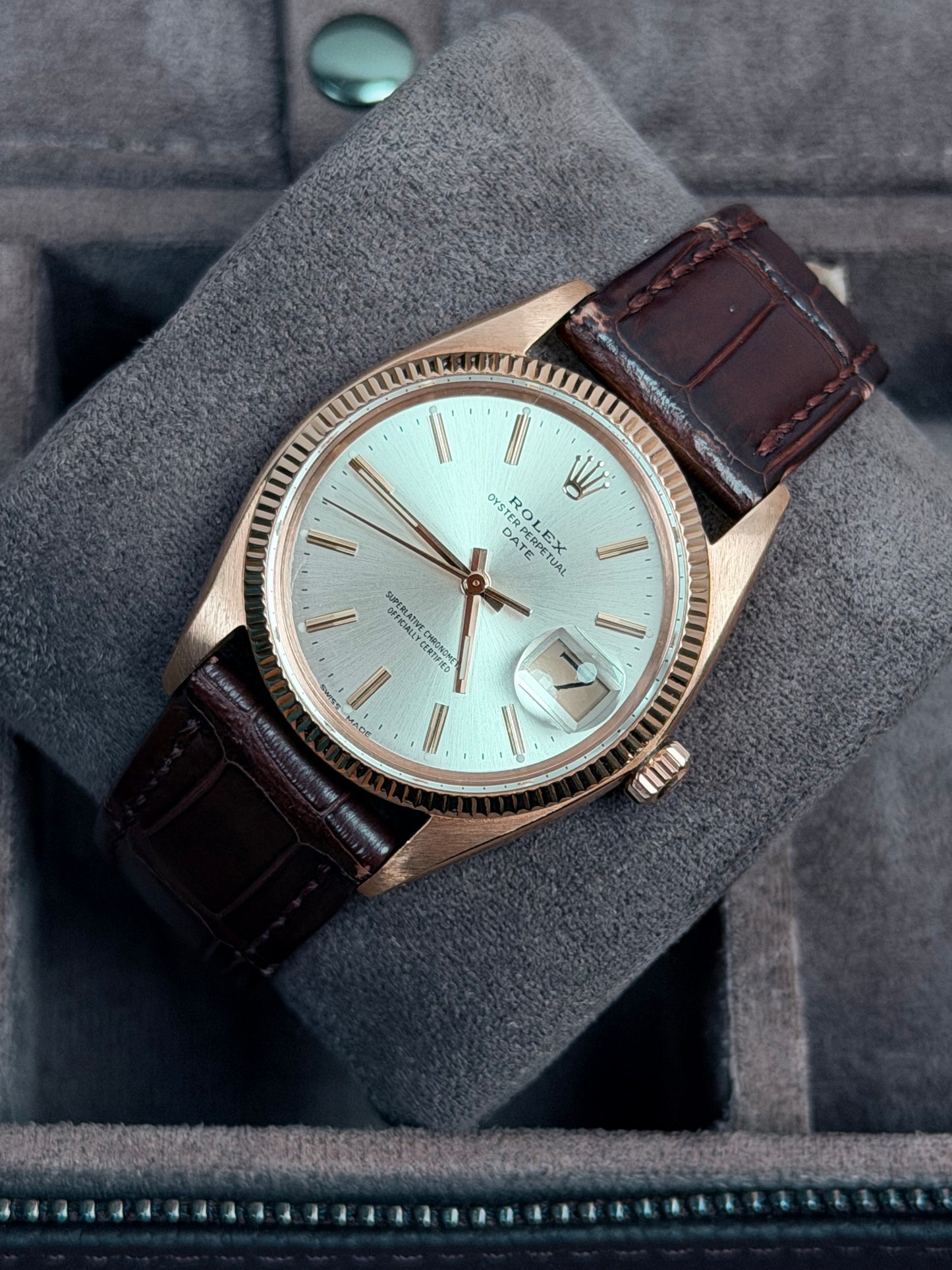 Rolex Oyster Perpetual Date 18k Rosegold / 1503 / 34mm / Top Zustand