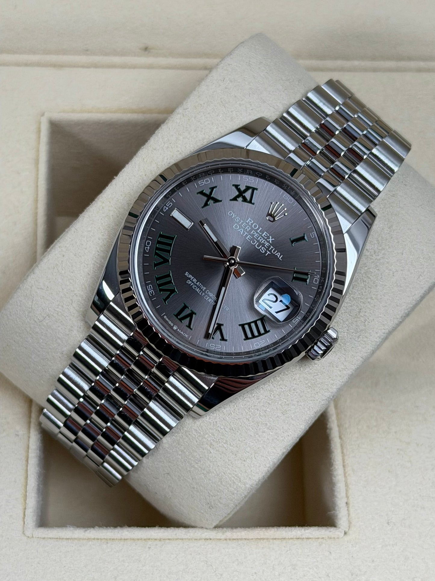 Rolex Datejust 36 126234 Wimbledon / 2023 / Full Set / Top Zustand
