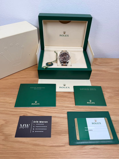 Rolex Datejust 41 126331 Stahl & Roségold Choco / 2018 / Full Set / Sehr gut