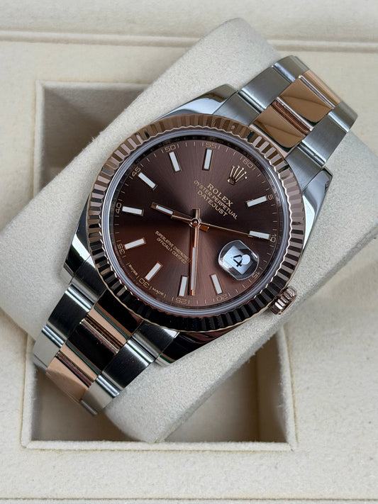 Rolex Datejust 41 126331 Stahl & Roségold Choco / 2018 / Full Set / Sehr gut