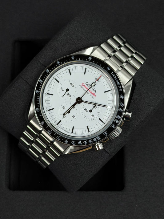 Omega Speedmaster Moonwatch Professional Weiß / 2025 / Full Set / Neuwertig