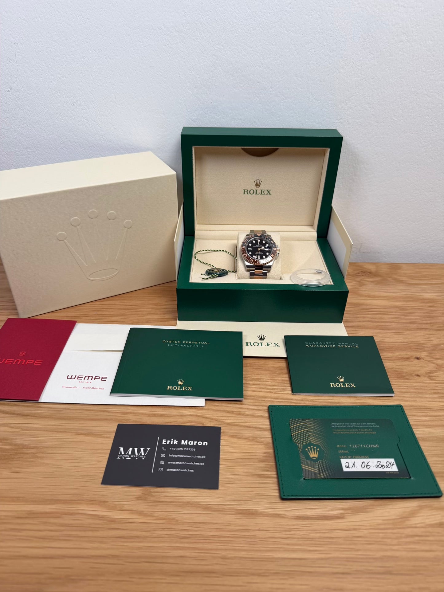 Rolex GMT Master 2 "Rootbeer" 126711CHNR / 2024 / Full Set / Ungetragen