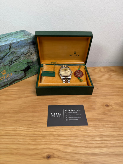 Rolex Datejust 36 Bicolor 16233 Diamant-Zifferblatt / Box & Uhr / Neuwertig