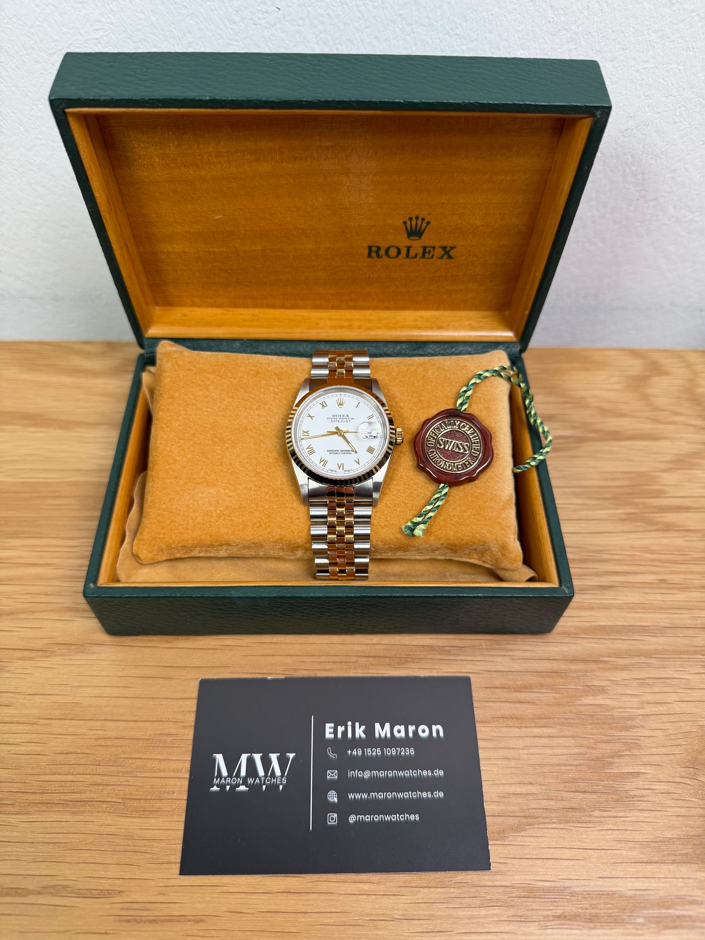 Rolex Datejust 36 Bicolor 16233 Weiß / Box & Uhr / Neuwertig