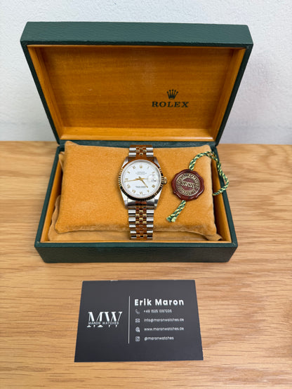 Rolex Datejust 36 Bicolor 16233 Weiß / Box & Uhr / Neuwertig