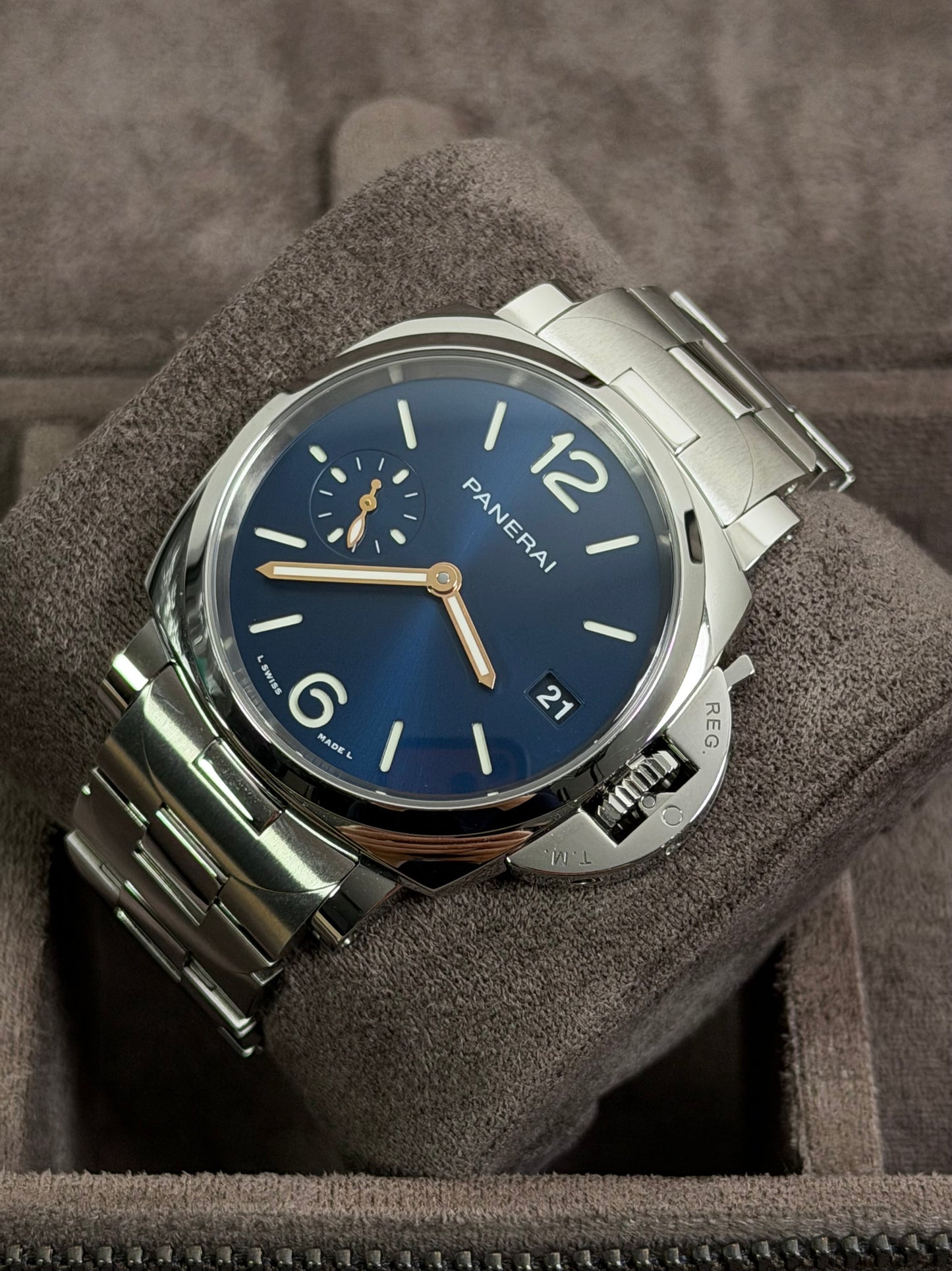 Panerai Luminor Due 38mm Blau / 2024 / Full Set / Neuwertig