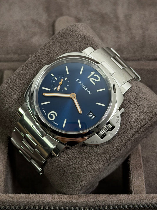Panerai Luminor Due 38mm Blau / 2024 / Full Set / Neuwertig
