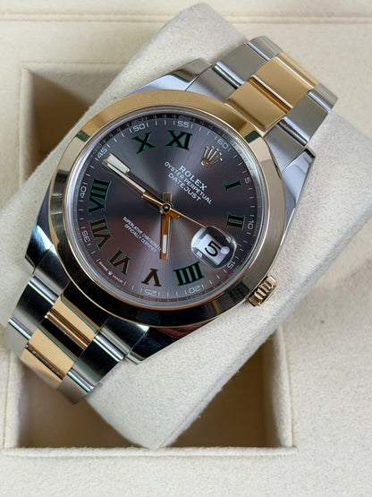 Rolex Datejust 41 126303 Wimbledon Stahl & Gold / 2019 / Full Set / Sehr gut
