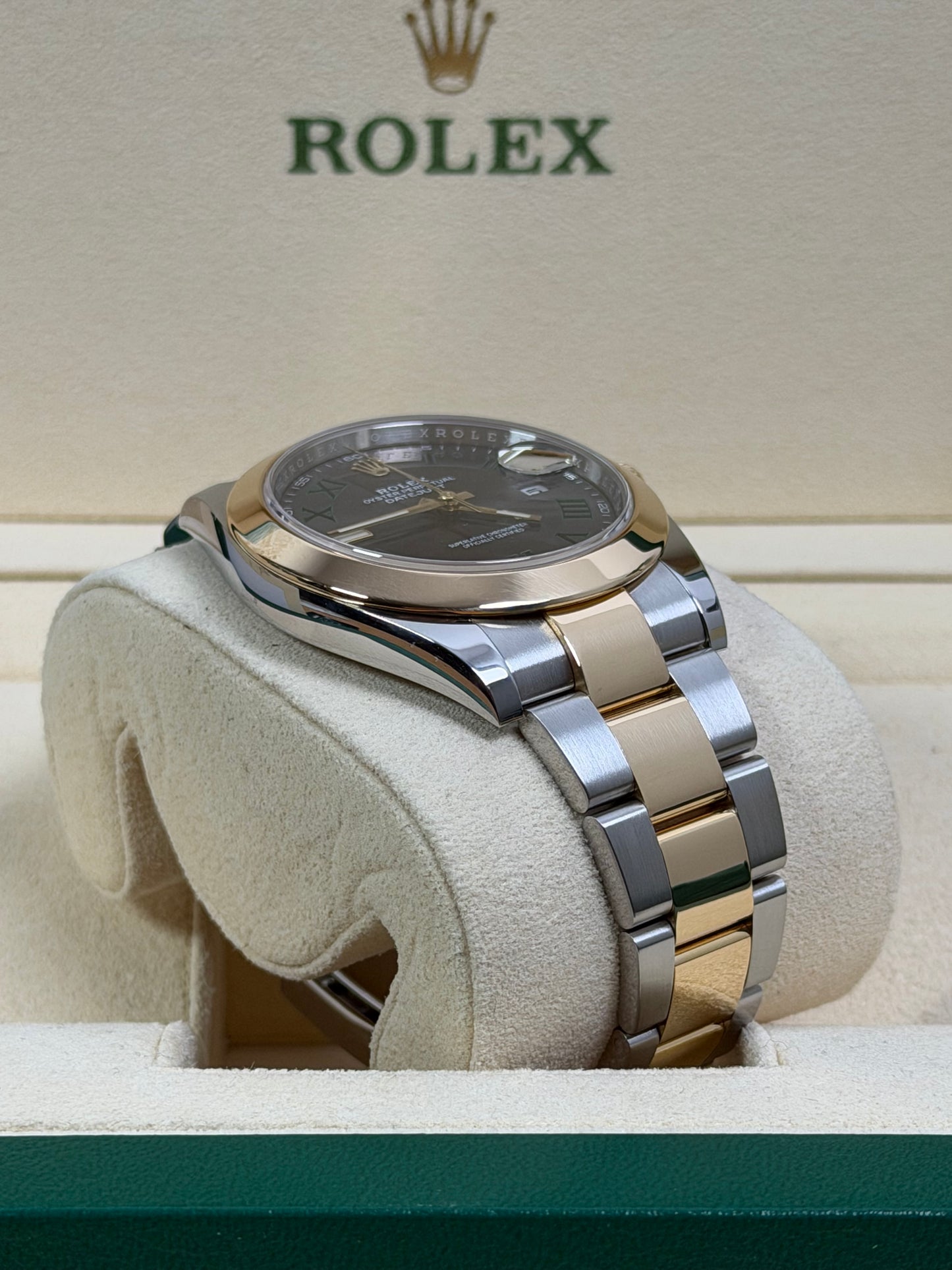Rolex Datejust 41 126303 Wimbledon Stahl & Gold / 2019 / Full Set / Sehr gut