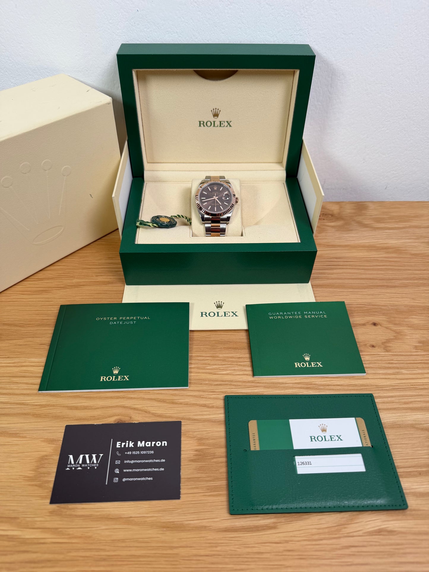 Rolex Datejust 41 126331 Stahl & Roségold Choco / 2018 / Full Set / Sehr gut