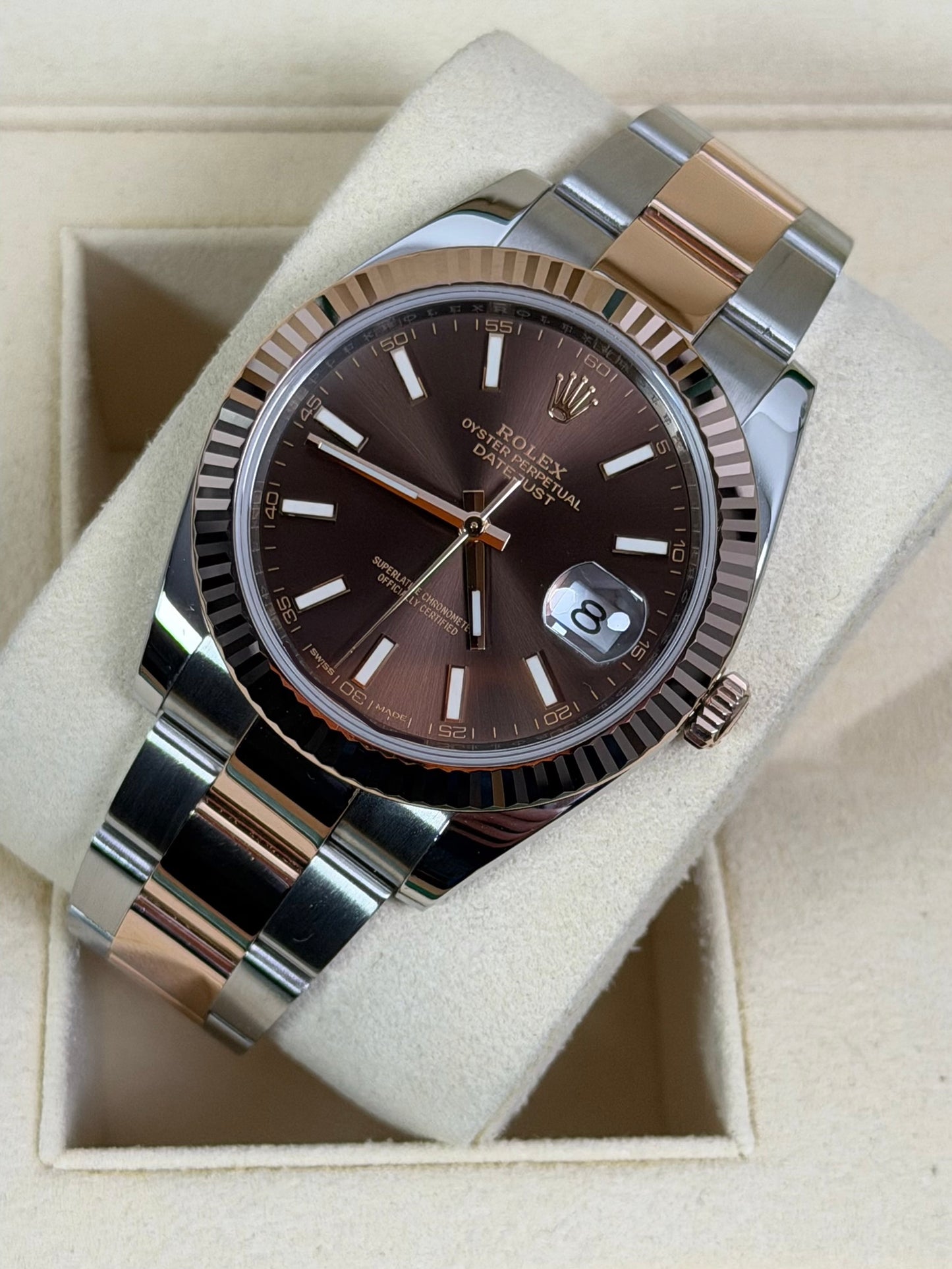 Rolex Datejust 41 126331 Stahl & Roségold Choco / 2018 / Full Set / Sehr gut