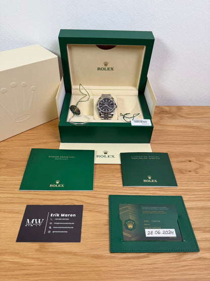 Rolex Datejust 41 126334 Schwarz / 2024 / Full Set / Top Zustand