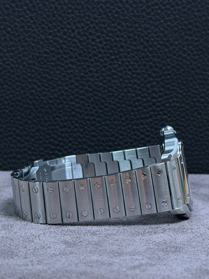 Cartier Santos Medium Weiß WSSA0029 / 2021 / Full Set / Top Zustand