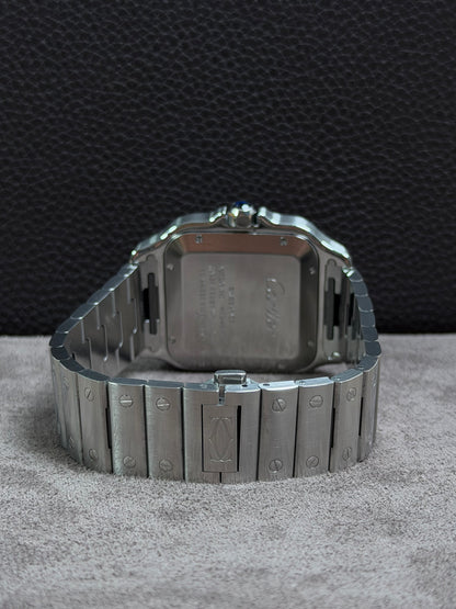 Cartier Santos Large Weiß WSSA0018 / 2023 / Full Set / Top Zustand