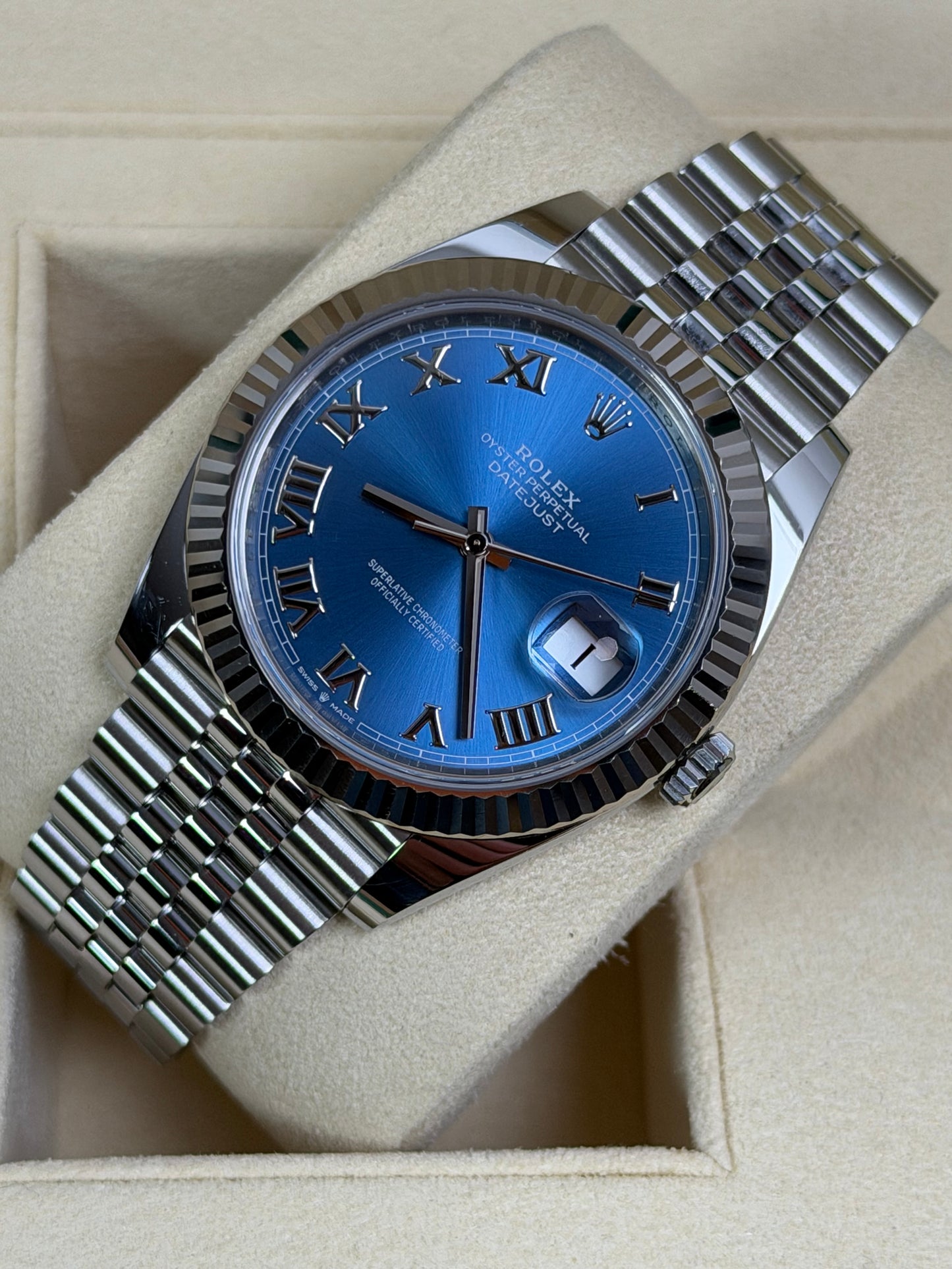 Rolex Datejust 41 126334 Azzurroblau / 2020 / Full Set / Top Zustand