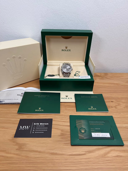 Rolex Datejust 41 126334 Rhodium / 2021 / Full Set / Top Zustand