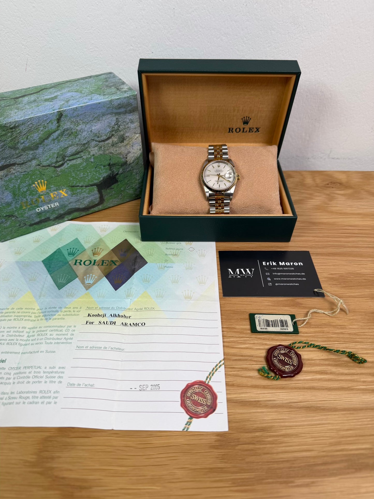 Rolex Datejust 36 Bicolor 16233 Champagner / 2005 / Full Set / Neuwertig