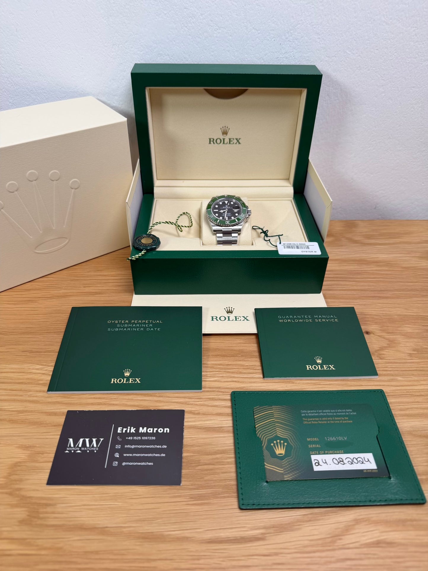Rolex Submariner Starbucks "MK2" 126610LV / 2024 / Full Set / Neuwertig