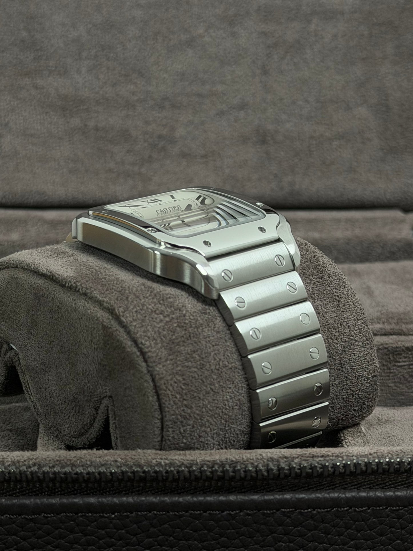Cartier Santos Large Weiß WSSA0018 / 2022 / Full Set / Neuwertig