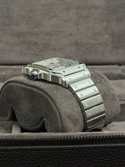 Cartier Santos Large Weiß WSSA0018 / 2022 / Full Set / Neuwertig