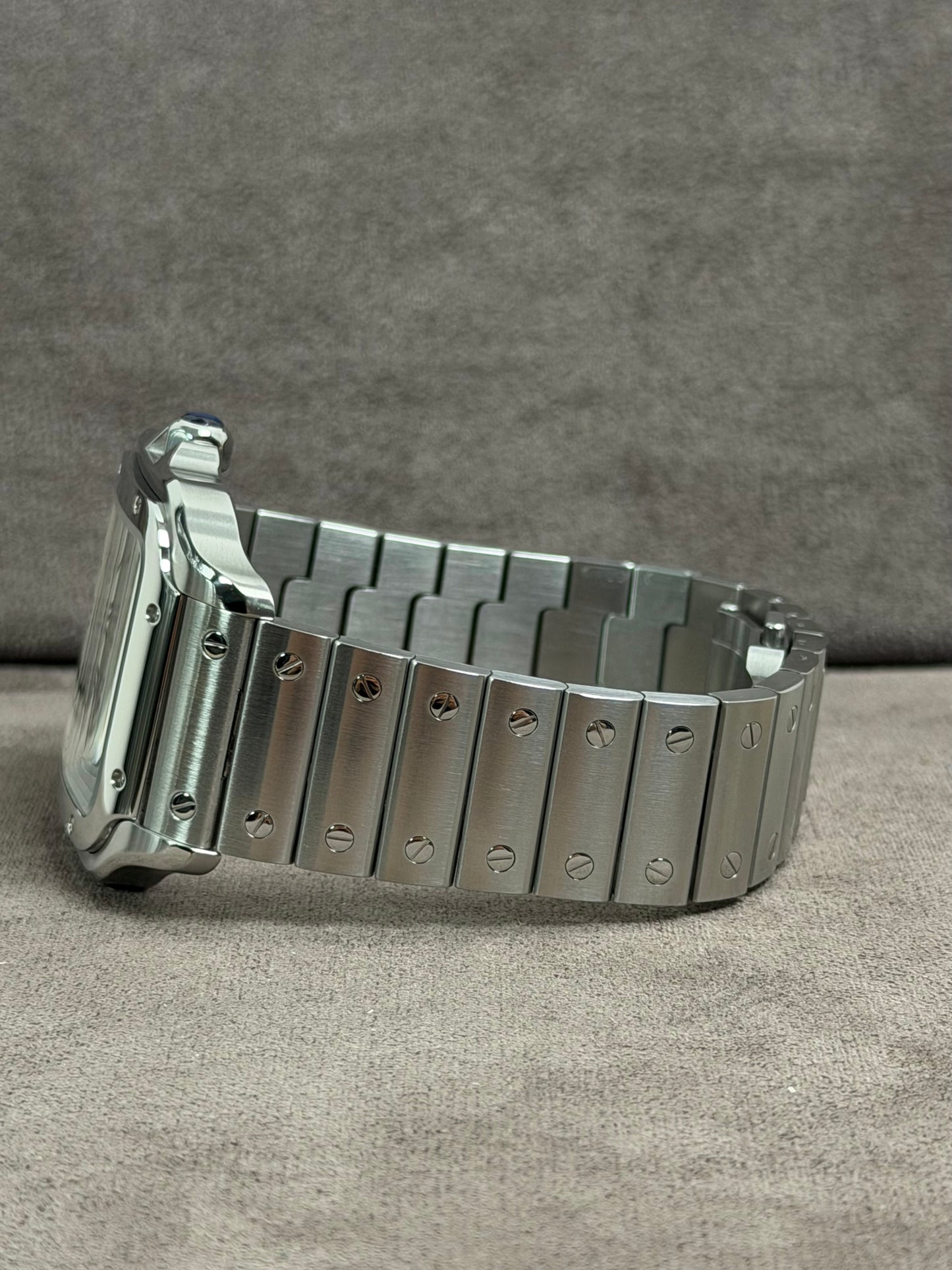 Cartier Santos Large Weiß WSSA0018 / 2022 / Full Set / Neuwertig