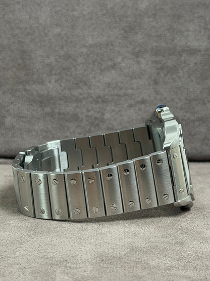 Cartier Santos Large Weiß WSSA0018 / 2022 / Full Set / Neuwertig