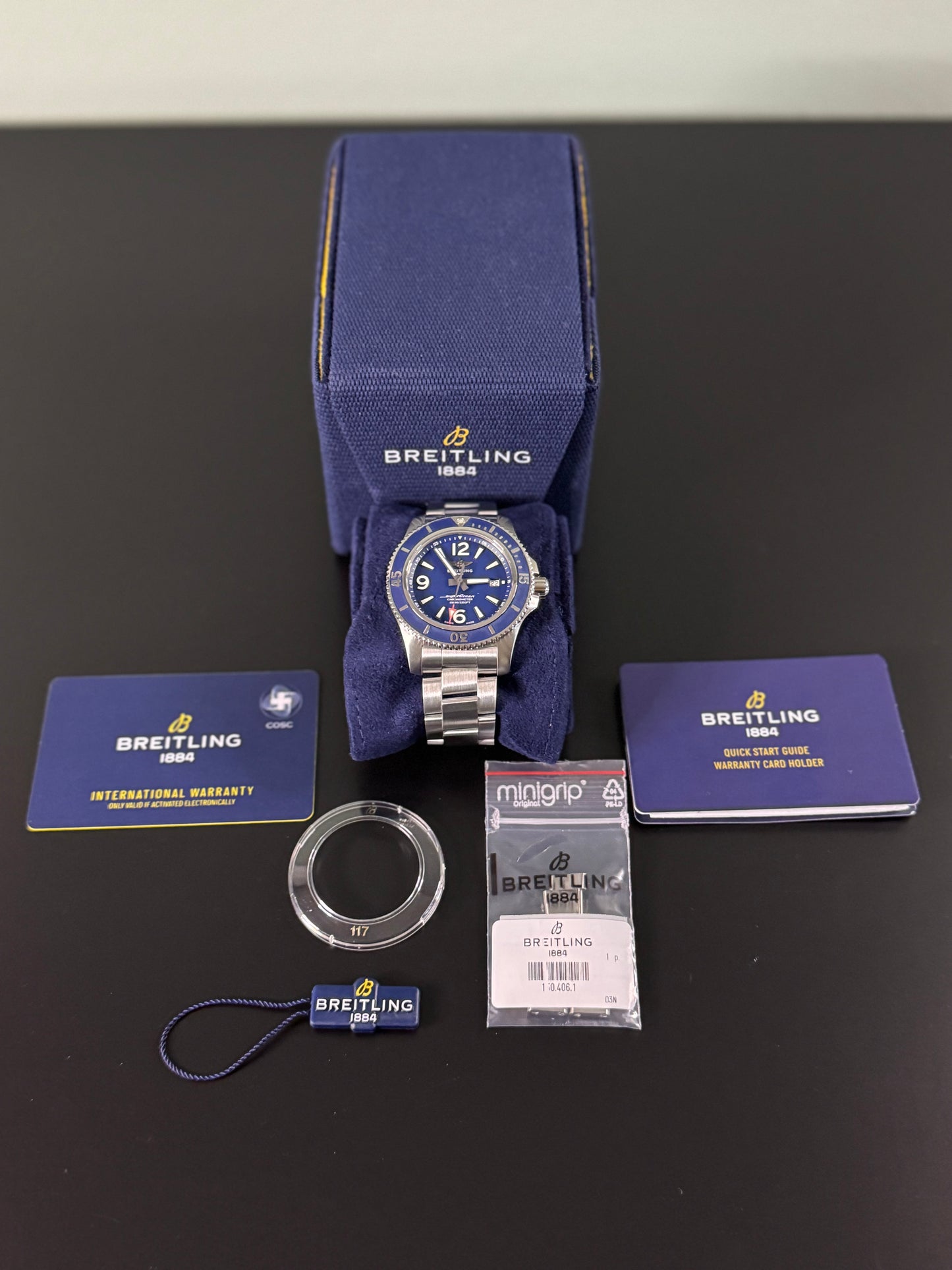Breitling Superocean Automatic 44 Blau / 2021 / Full Set