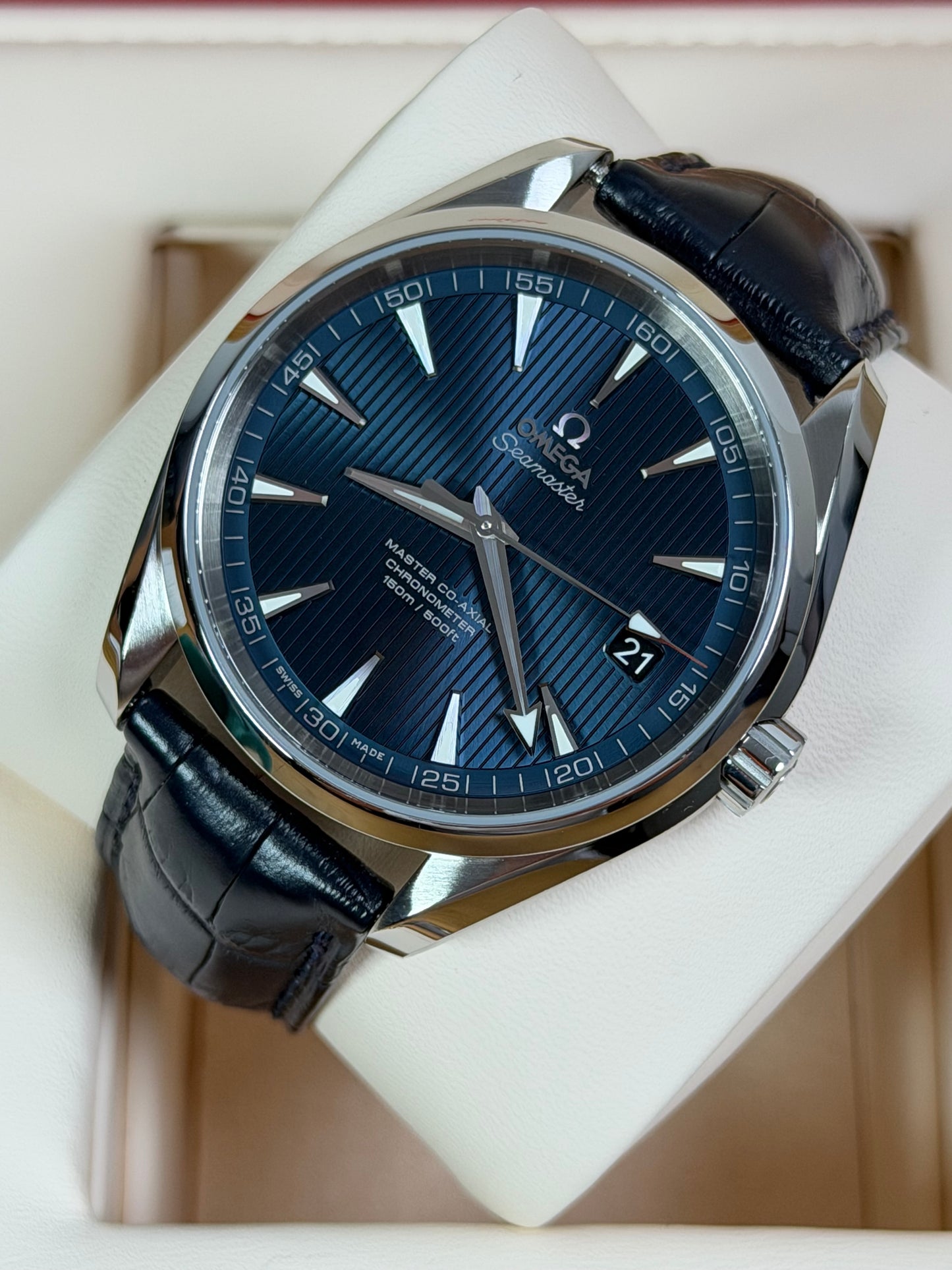 Omega Seamaster Aqua Terra Blau / 2022 / Full Set / Top Zustand