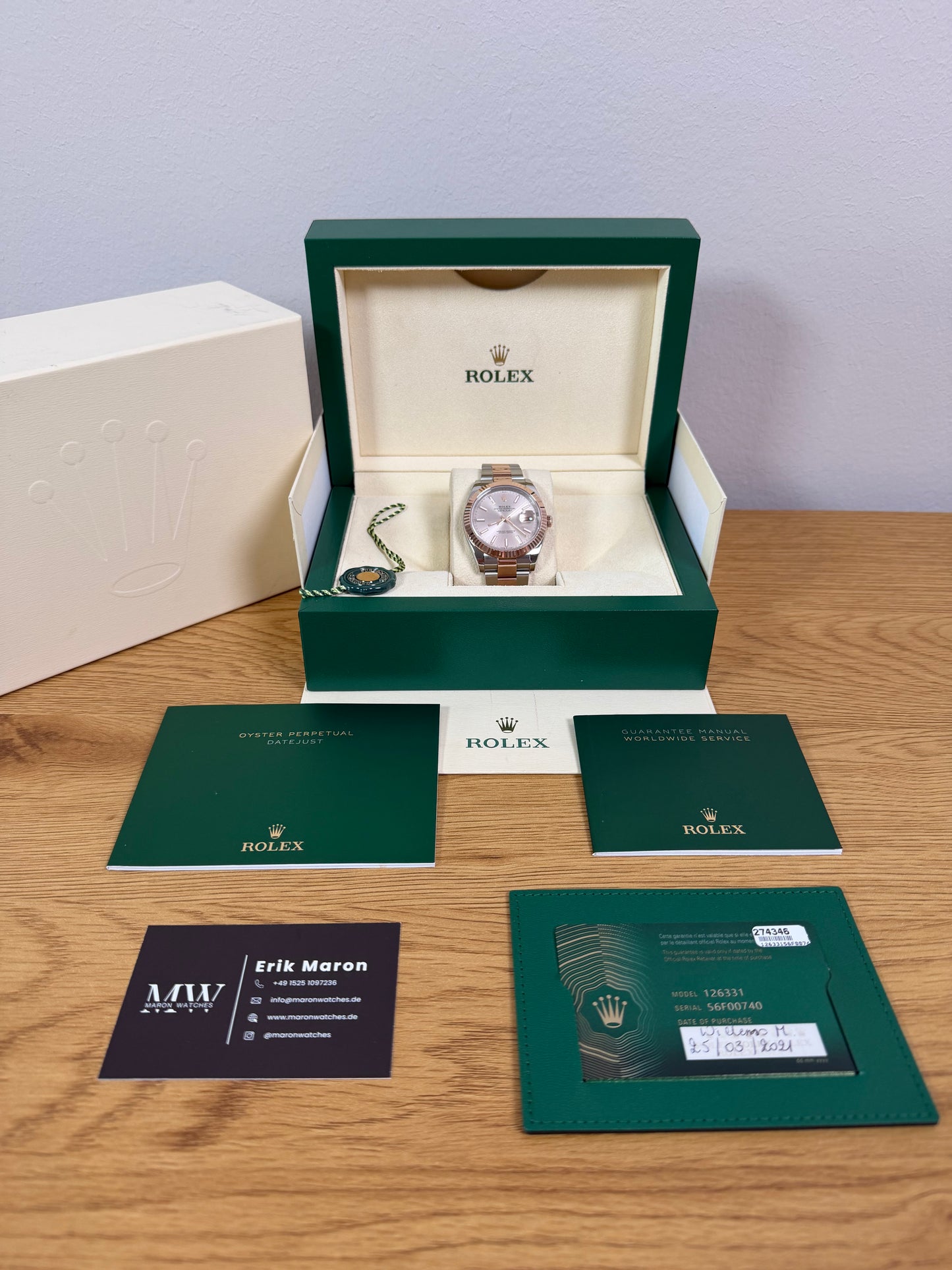 Rolex Datejust 41 126331 Stahl & Roségold / 2021 / Full Set / Top Zustand