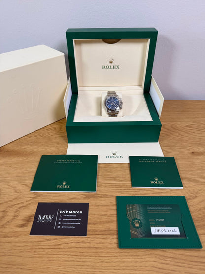 Rolex Daytona 18K Weißgold Blau 116509 / 2022 / Full Set / Neuwertig